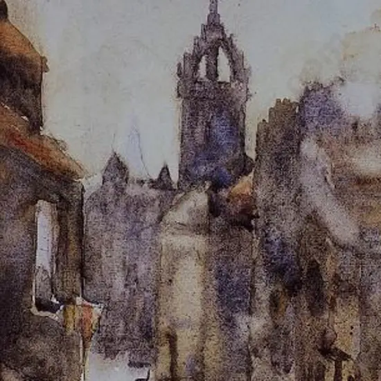 HODGKINS, Frances (1869-1947) - St Giles Cathedral, Edinburgh 1906