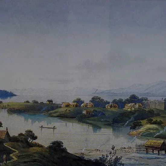 HOYTE, John Barr Clarke (1835-1913) - Ohinemutu Village, Rotorua
