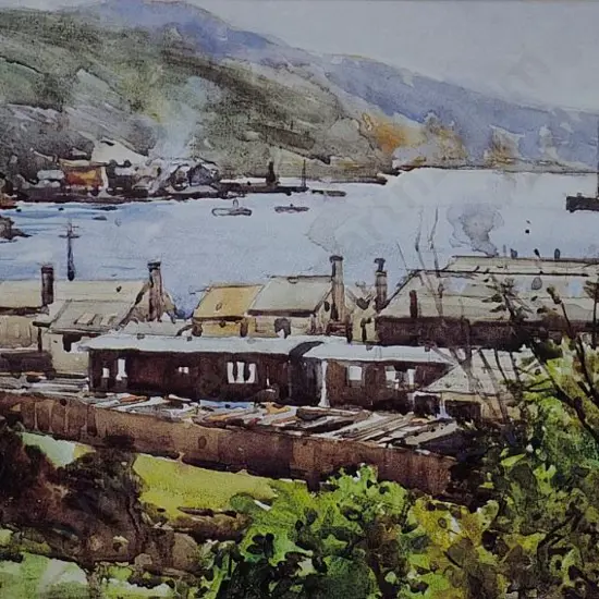 WALSH, Alfred Wilson (1859-1916) - Railway Sidings, Lyttelton Harbour, Christchurch, 1909