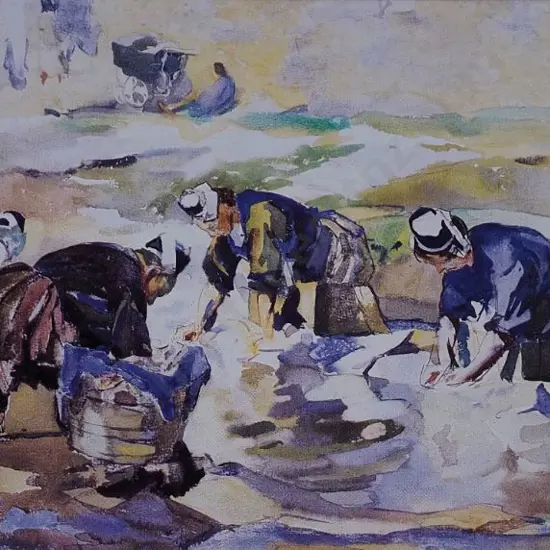 SHERWOOD, Maud (1880-1956) - Washer Women, Brittany