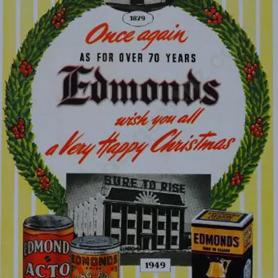 PROMOTING Prosperity - Ad from Book - Edmonds Wish You All a Very Happy Christmas - 1949