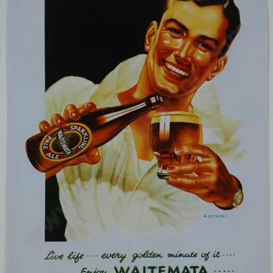 PROMOTING Prosperity - Ad from Book - Enjoy Waitemata Pale Ale - Every Golden Minute of It