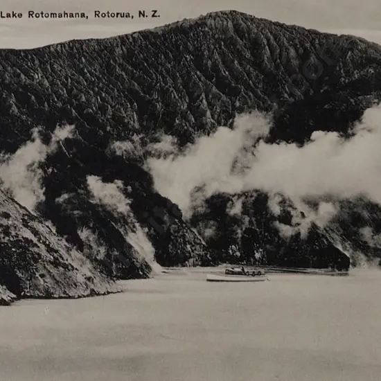 MARSH, Robert G. (1862-1940) - Steaming Cliffs, Lake Rotomahana, Rotorua, c.1900