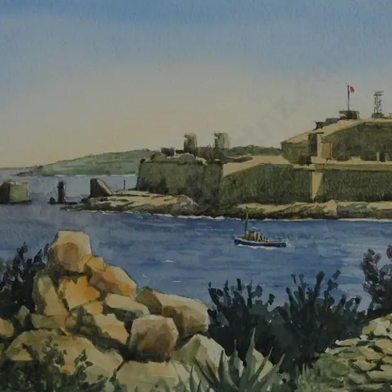 HOMES, Ronald (20th Cent.) - Harbour in Corsica