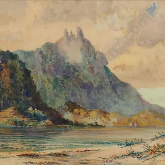 WOODHOUSE, William (1857-1939) - Whangarei Heads with Mt Manaia and the Old Freezing works