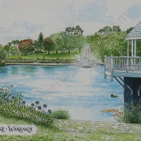 BATTARBEE, David (1939-) - Virginia Lake, Whanganui