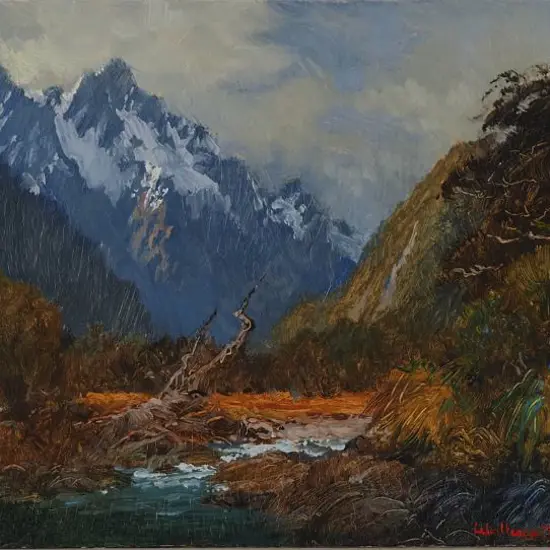KEOWN, Wallace (1938-) - Darran Mountains, Lower Hollyford
