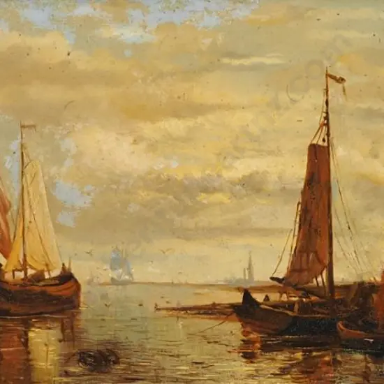 UNKNOWN - Sailing Boats in Harbour