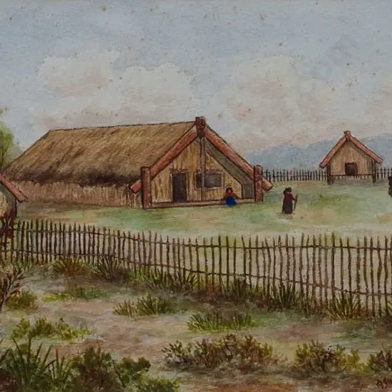 WEMYSS, A.S. (19th Century) - Native Village, King Country