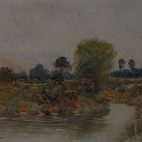 BROOKESMITH, Frank (1860-1932) - Autumn Scene with Stream