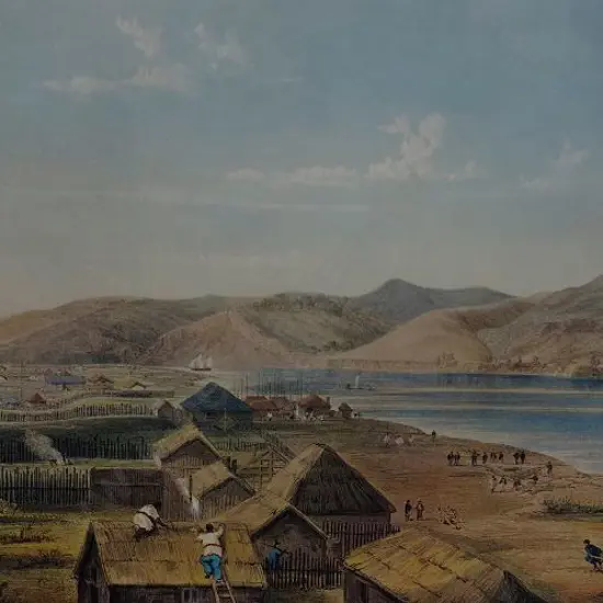 MEIN-SMITH. Captain W. (1799-1869) - Town of Petre, Wanganui River, 1841