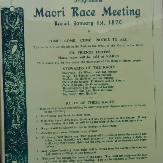 UNKNOWN - Maori Race Meeting 1870