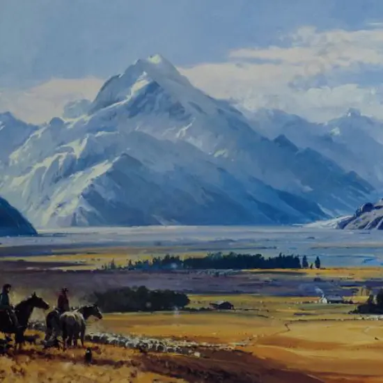 BEADLE, Peter (1933-2021) - Mount Cook with Sheep Wranglers