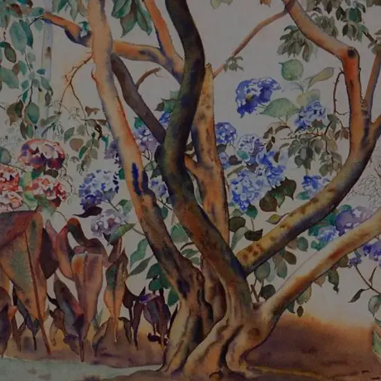 ANGUS, Rita (1908-1970) - Plum Tree at Waikanae, 1952