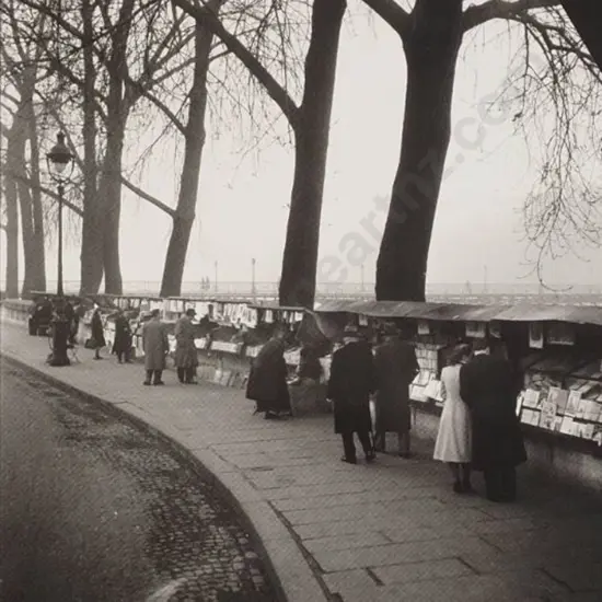 UNKNOWN photographer - People Promenading alongside River c1940s