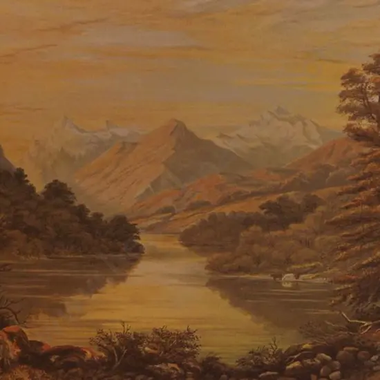 BARRAUD, Charles Decimus (1822-1897) - Lake Mavora (Otago) - New Zealand Graphic & Descriptive (1877)
