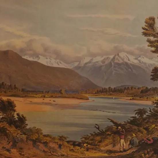 BARRAUD, Charles Decimus (1822-1897) - Hokitika River - New Zealand Graphic & Descriptive (1877)