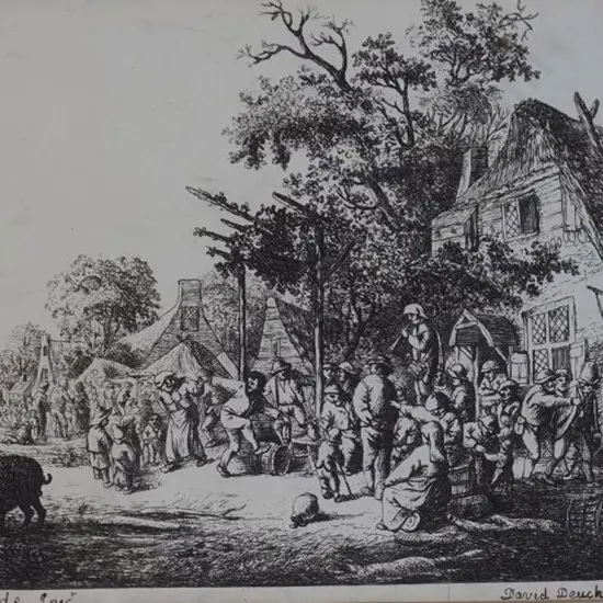 DEUCHAR, David (1743-1808) - Gathering at the Inn