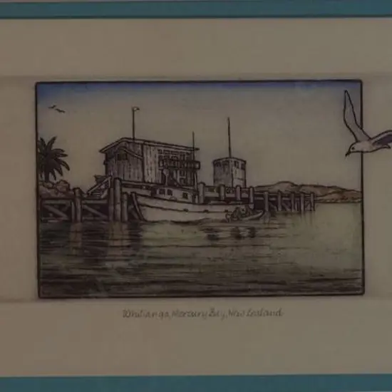 TAYLOR. Mary E. (1948-) - Whitianga. Mercury Bay, Tryptich, 1989