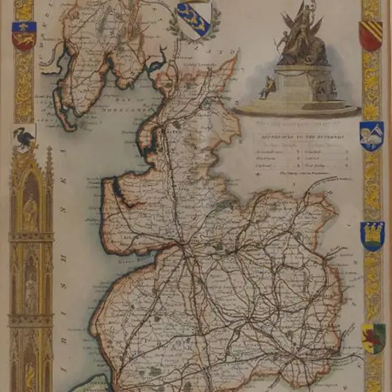 UNKNOWN Cartographer - Map of Lancashire - early 19th Cent.