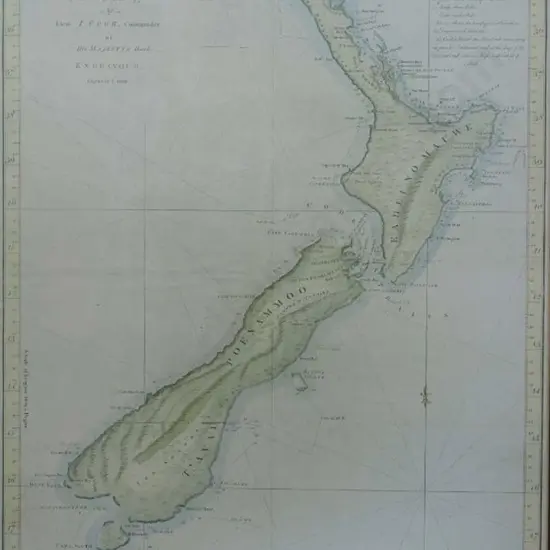 COOK, Capt James (1728-1779) - Map of New Zealand, 1772