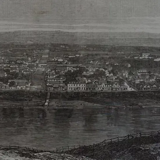 ILLUSTRATED London News - Town of Wanganui, New Zealand, 1869