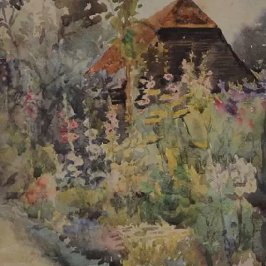 UNKNOWN artist - Cottage with Flowers