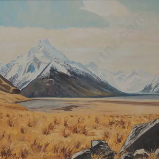 SANGL, Harry (1928-2023) - Southern Alps with Tussocks