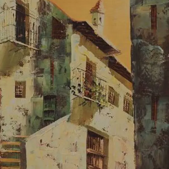 UNKNOWN artist - Mediterranean Village Scene