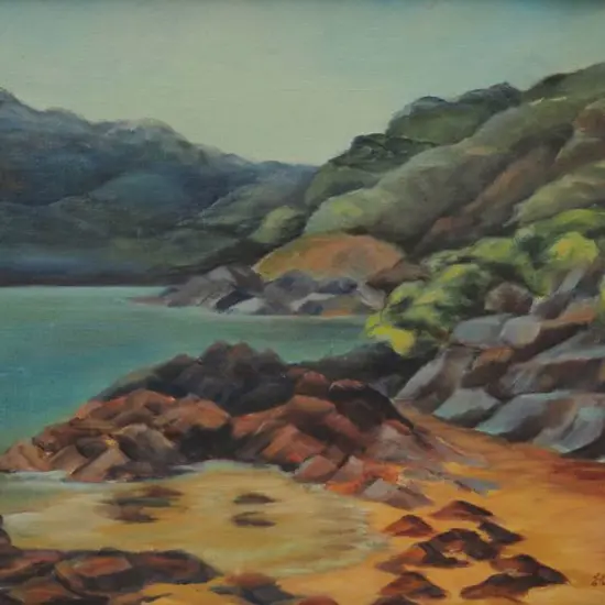 ABBOTT, Elva (1929-) - Cove, Near Cooper's Beach