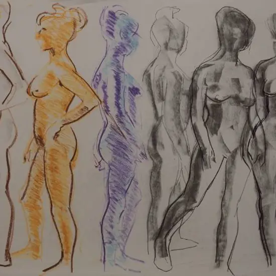 UNKNOWN artist - 6 Nudes Standing