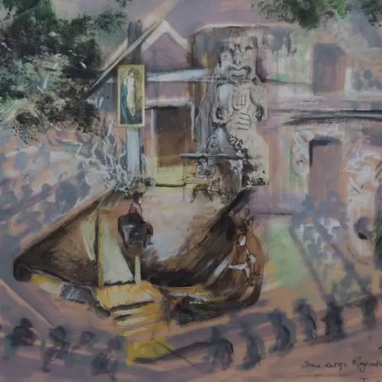 BOYCE, Raymond (1928-2019) - The Pohutukawa Tree - Scene Design for Downstage, 1984