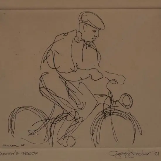 TRICKER, Gary (1938-2021) - Cyclist - Artist Proof