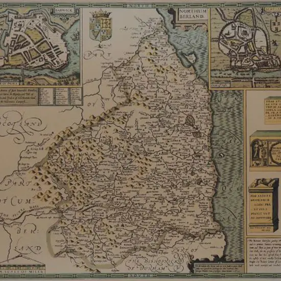 UNKNOWN cartographer - Map of Northumberland, 1610