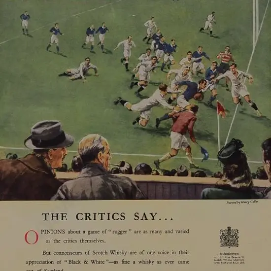 UNKNOWN - Black & White Scotch Whisky Ad, 1949