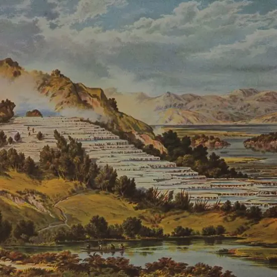 BARRAUD, Charles Decimus (1822-1897) - Te Tarata (White Terraces) Rotomahana