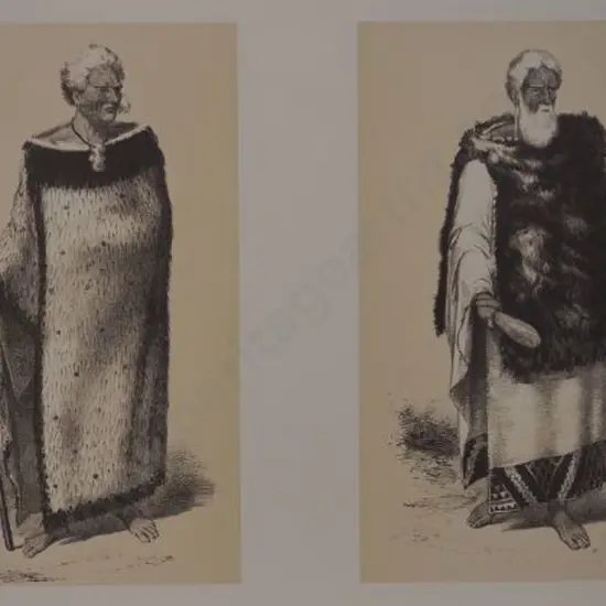 BARRAUD, Charles Decimus (1822-1897) - Rangihaieta and Te Puni - 2 Maori Chiefs