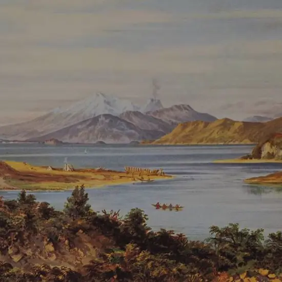 BARRAUD, Charles Decimus (1822-1897) - Lake Taupo