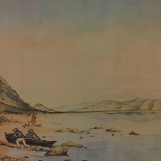 BREES, Samuel Charles (1810-1868) - View of Petoni from the Western Shore of Port Nicholsion c.1843