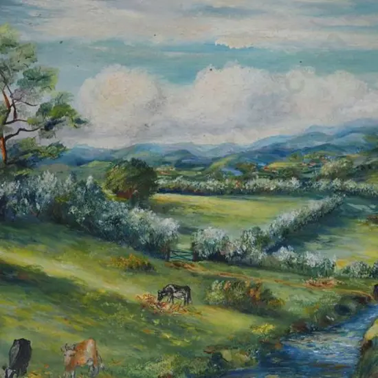 UNKNOWN artist - Rustic Scene with Cattle and Stream