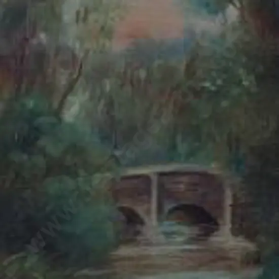 PRITCHARD, George Thompson (1878-1962) - Stream with Bridge