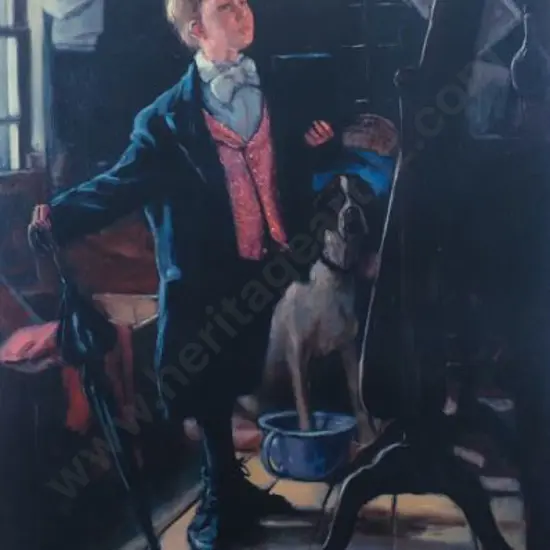 LEIGHTON -JONES, Barry (1932-) - Boy in Front of Mirror