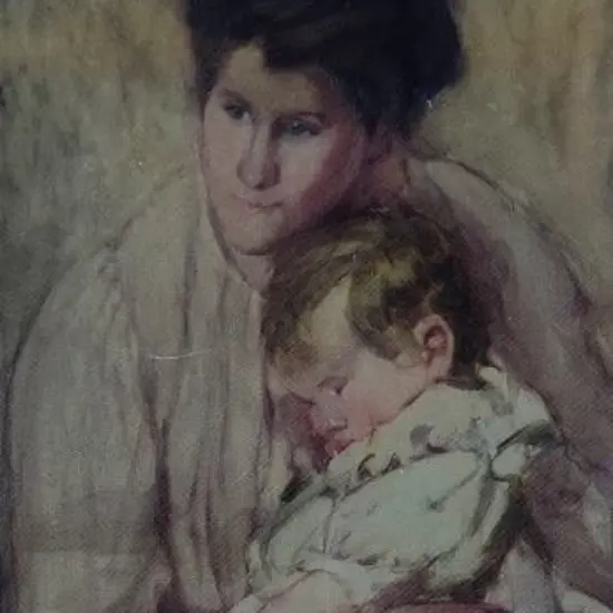 HODGKINS, Frances (1869-1947) - Mother and Child, 1906