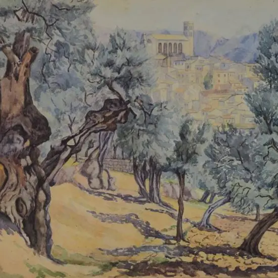 VIAL, V. - Mediterranean Scene with Olive Grove