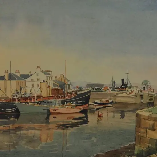 WHITEOAK, Cyril (1920-2009)  - Moored Boats- England