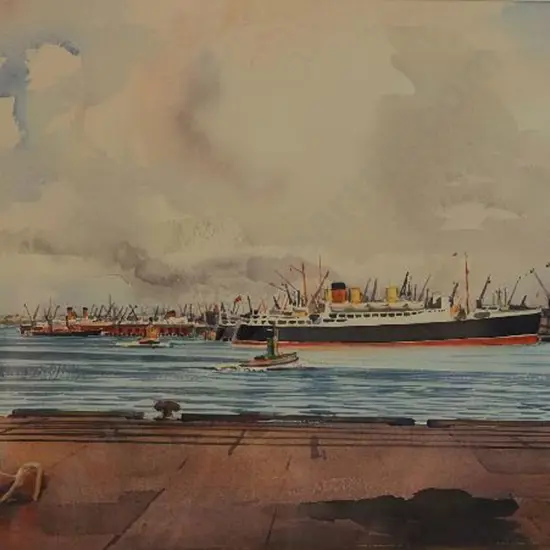 WHITEOAK, Cyril (1920-2009)  - Boats in Harbour