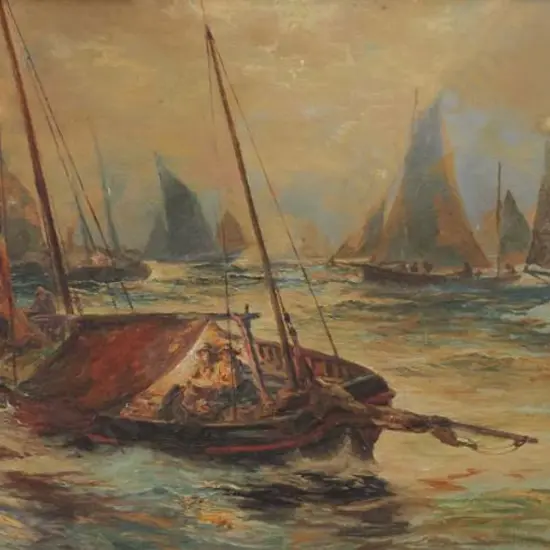 MADDEN, John McIntosh (1856-1923) - Supper Time with the Fishing Fleet