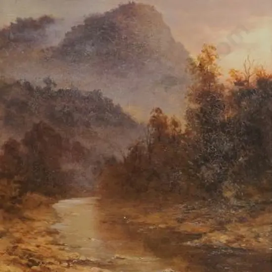 PAYTON, Edward William (1859-1944) - Hills & Stream with Trees, 1897