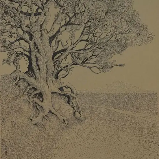 GRAY, George (1954-) - Tree (Pointillism)