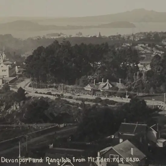 RADCLIFFE, Frederick George (1863-1923) - Auckland, Devonport and Rangitoto from Mt Eden c. 1905